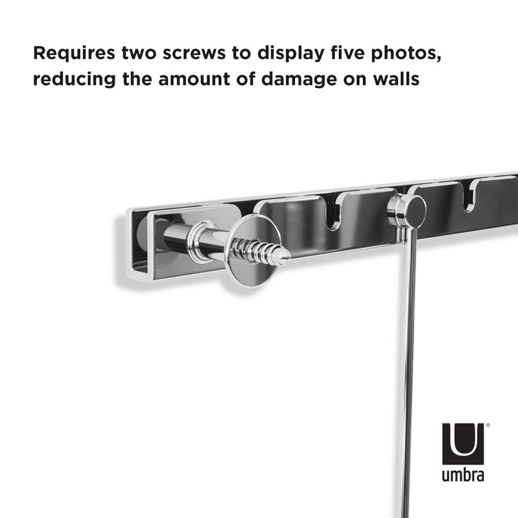 Chrome Floating Wall-Mounted 4x6 Picture Frame Set