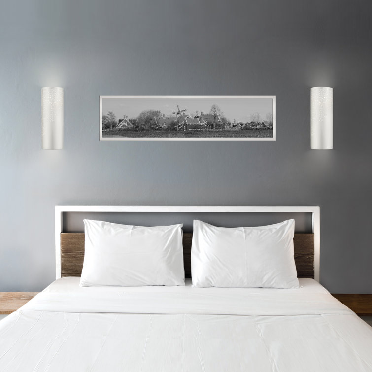Noria Brushed Nickel 2-Light ADA Compliant Sconce with Off-White Linen Shade