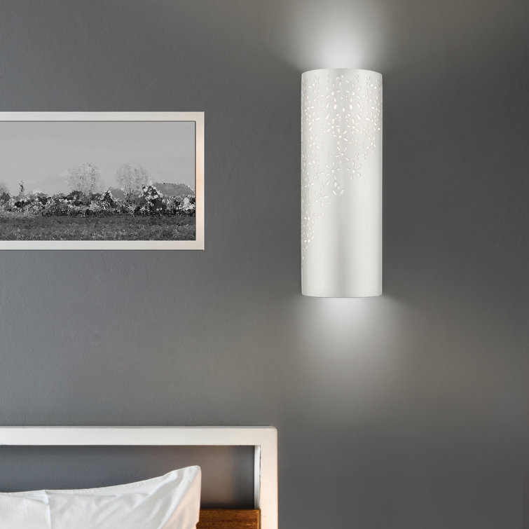 Noria Brushed Nickel 2-Light ADA Compliant Sconce with Off-White Linen Shade