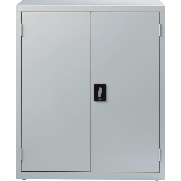 Modern Fortress 42" Light Gray Steel Office Storage Cabinet