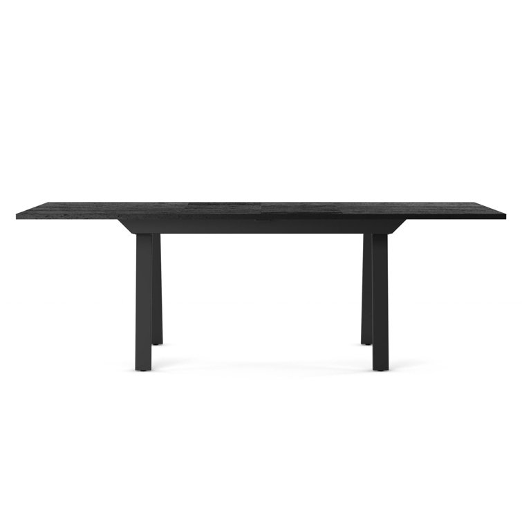 Reaves Black Laminate Dining Table with Silver Gray Chairs