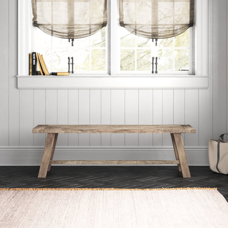 Rustic Transitional Newberry 60'' Beige and Brown Dining Bench