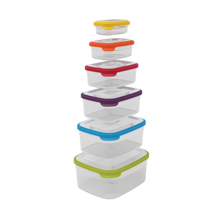 Joseph Joseph 12-Piece Clear Plastic Nesting Food Storage Set