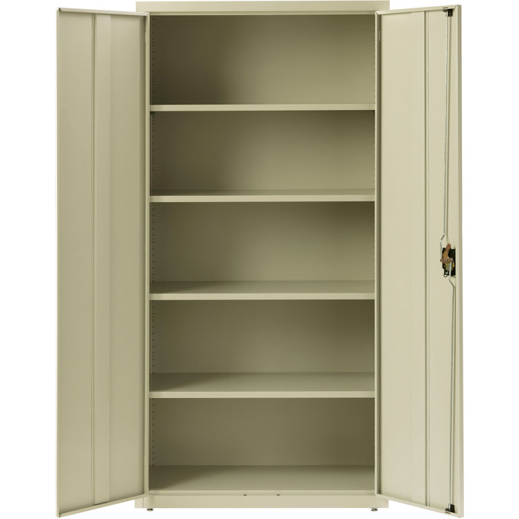 Putty Steel Lockable Office Cabinet with Adjustable Shelving