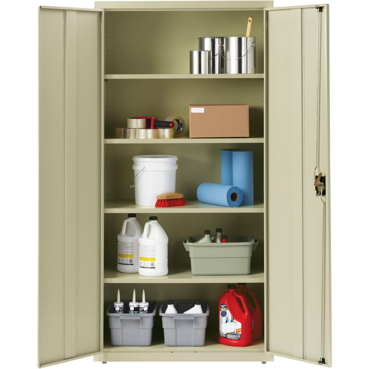 Putty Steel Lockable Office Cabinet with Adjustable Shelving