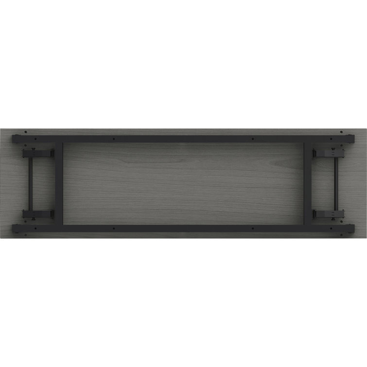 Gray Folding Training Table with Metal Frame, 60" x 18"
