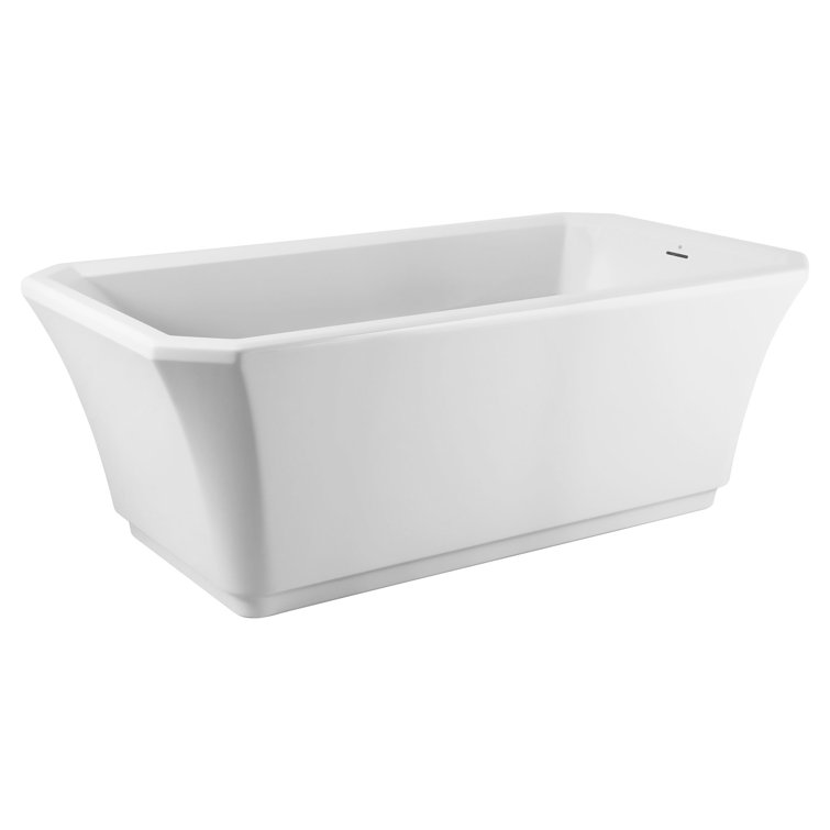 Belshire 36'' White Acrylic Freestanding Soaking Tub
