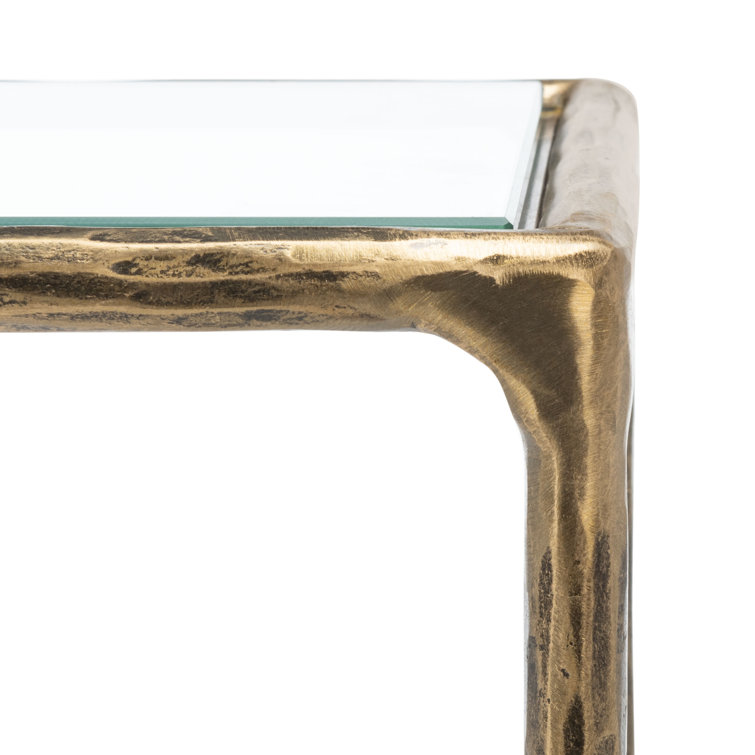 Evelynn 54'' Brass and Glass Elegant Console Table