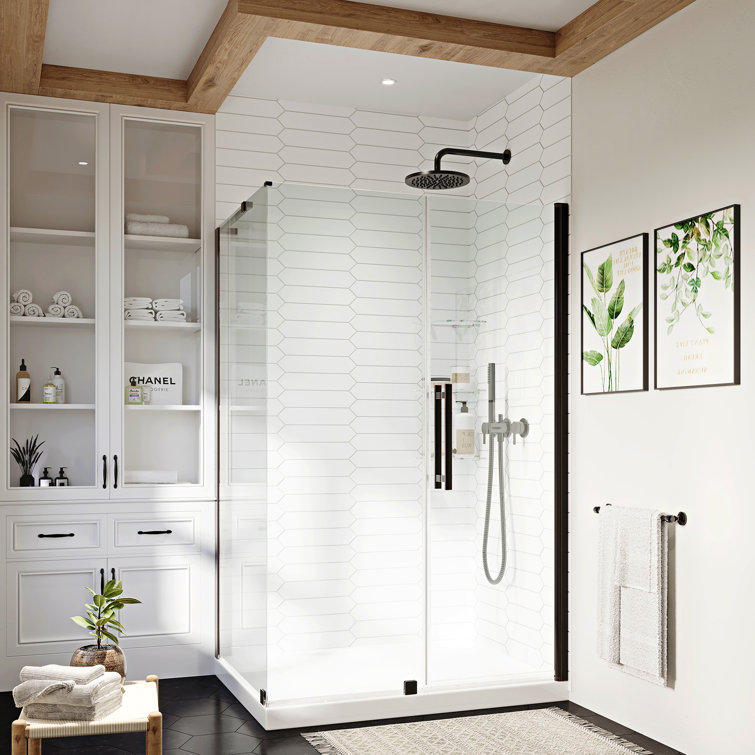 Pasadena Frameless Oil Rubbed Bronze Shower Kit with Acrylic Base