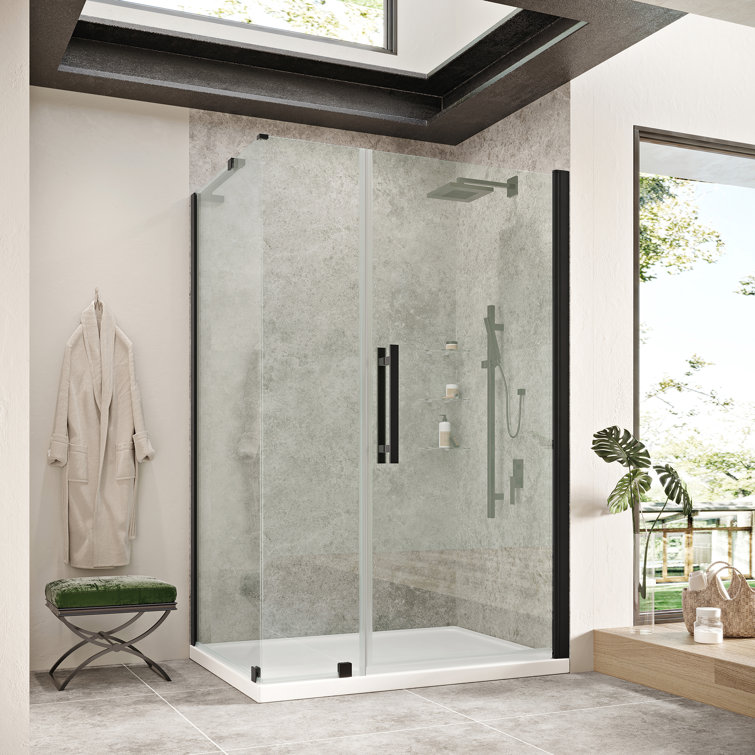 Pasadena Frameless Reversible Shower Kit with Oil Rubbed Bronze Finish