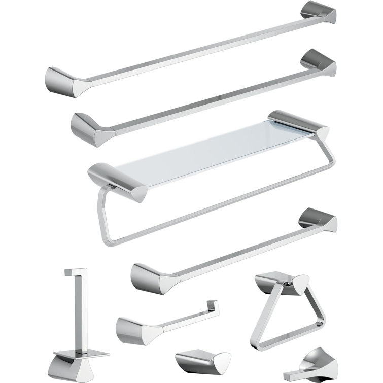 Modern Chrome Wall Mounted Stainless Steel Towel Bar