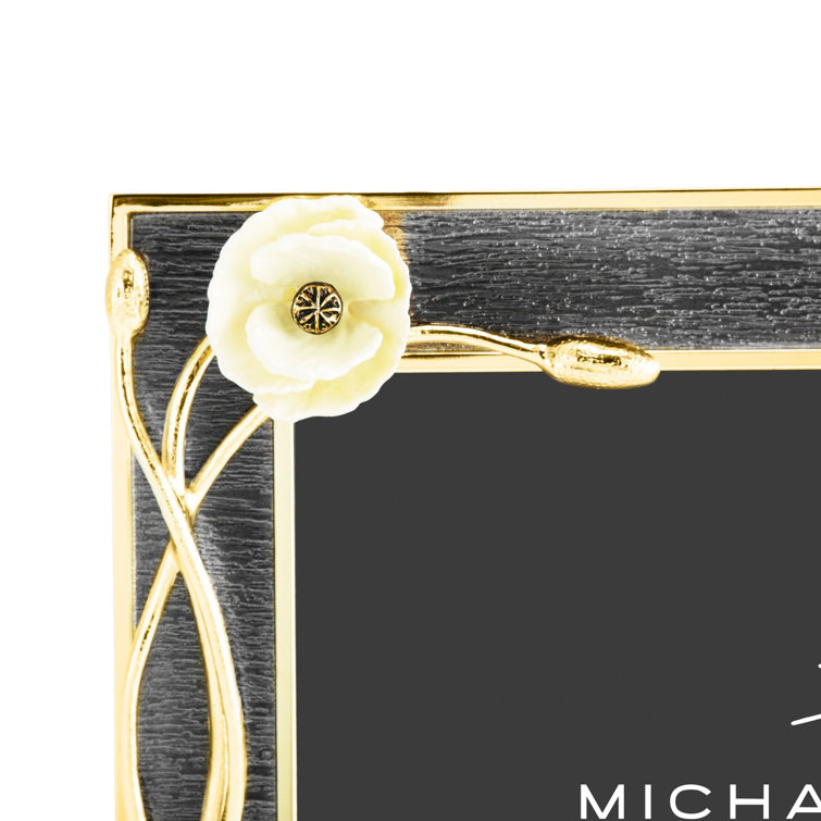 Classic 5x7 Gold and Black Anemone Picture Frame