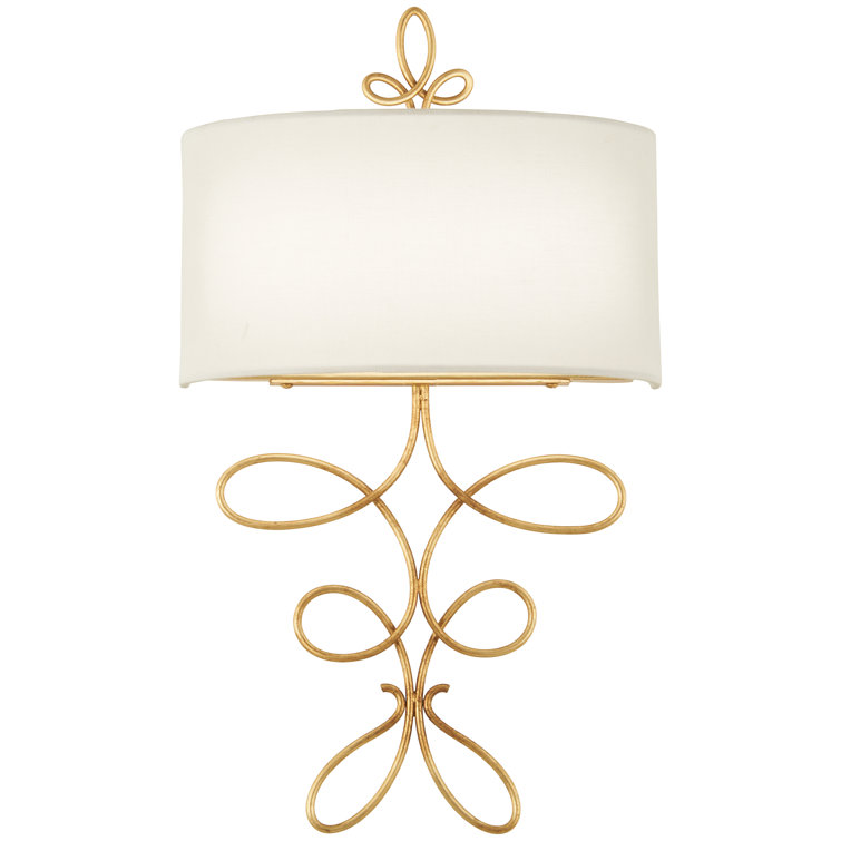 Ardent Gold Leaf Dimmable LED Wall Sconce with Frosted Glass