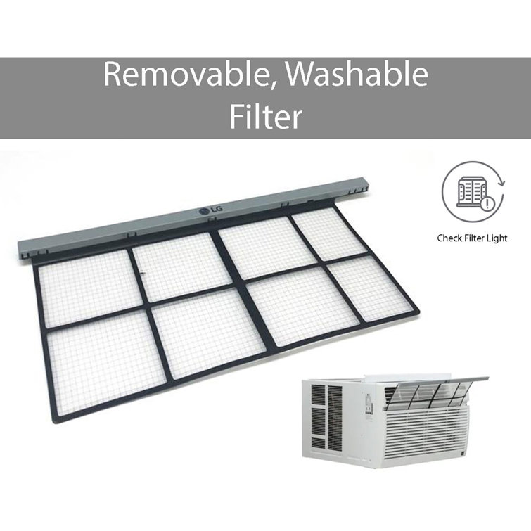 LG 12,000 BTU White Smart Window Air Conditioner with Remote