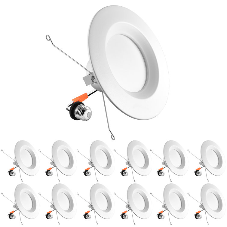 7.32'' White Aluminum LED Retrofit Recessed Lighting Kit