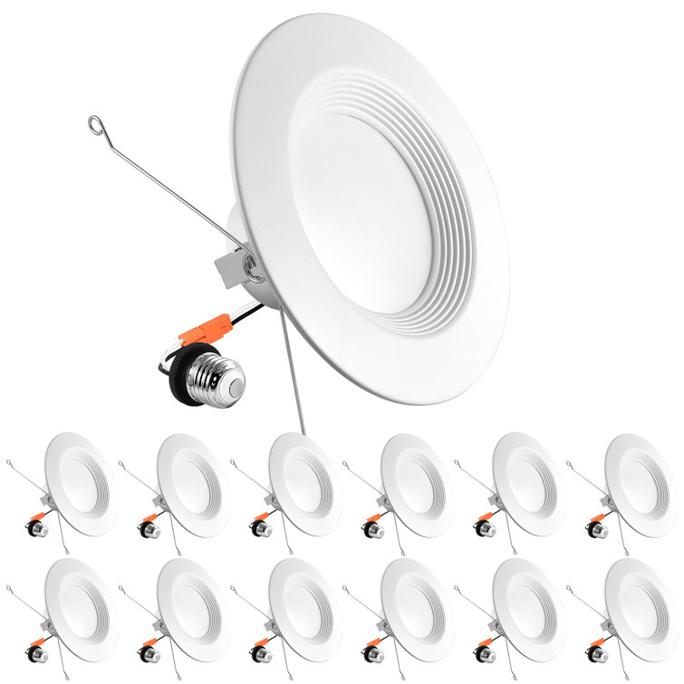 Modern 5/6 Inch Color Selectable LED Recessed Downlight Kit, 12-Pack