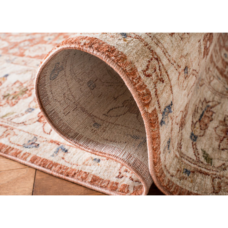 Helena Beige & Light Rust Hand-Knotted Wool Blend Area Rug