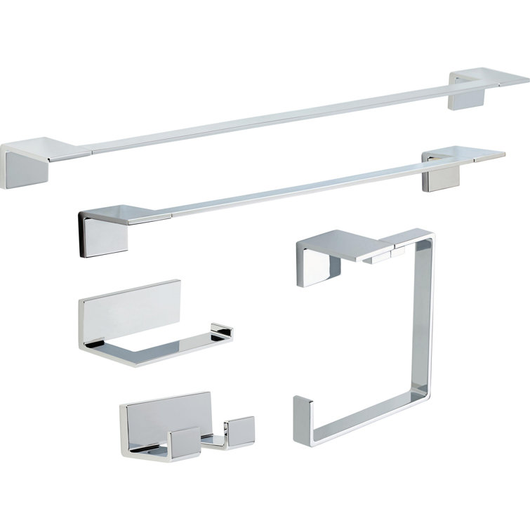 Vero Polished Chrome Modern Wall Mount Toilet Paper Holder