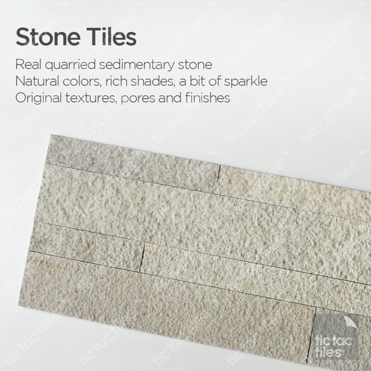 Stone Beige Peel and Stick Natural Stone Mosaic Tile