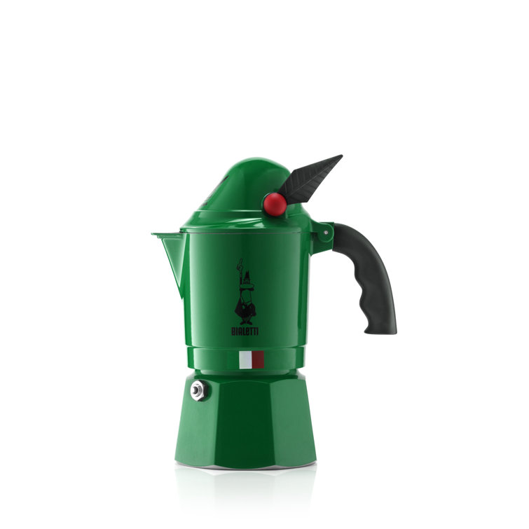Green Aluminum 3-Cup Stovetop Espresso Maker