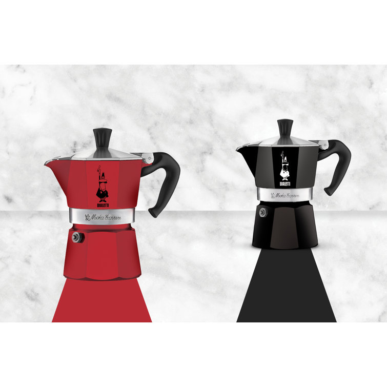 Black Aluminum 3-Cup Stovetop Espresso Maker
