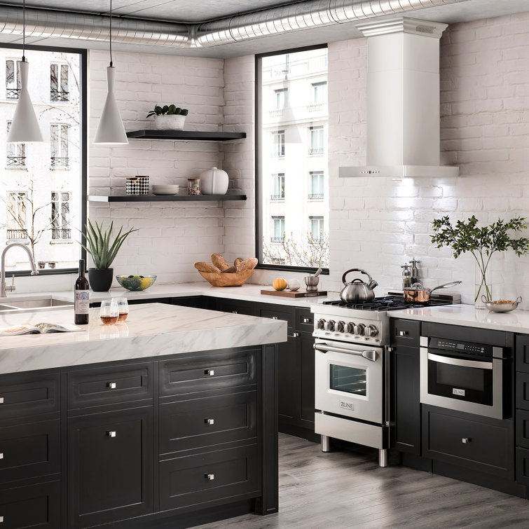 24" Stainless Steel Wall Mount Range Hood with Bluetooth Speakers