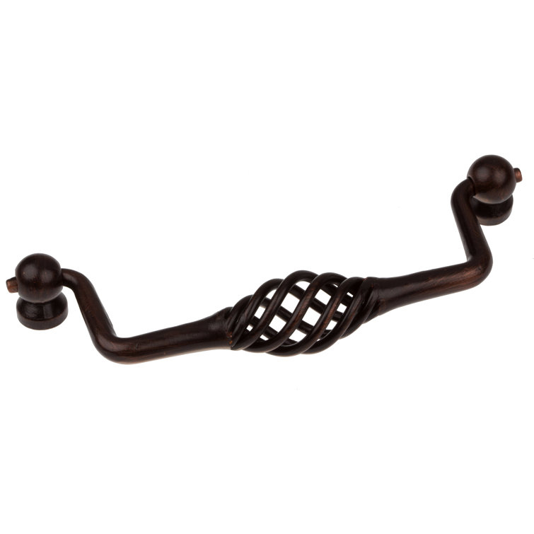 Oil Rubbed Bronze Birdcage Drawer Pull with Mounting Hardware