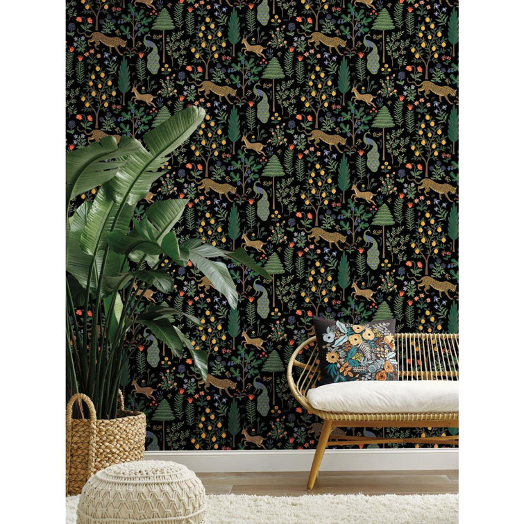 Black Self-Adhesive Removable Peel and Stick Wallpaper