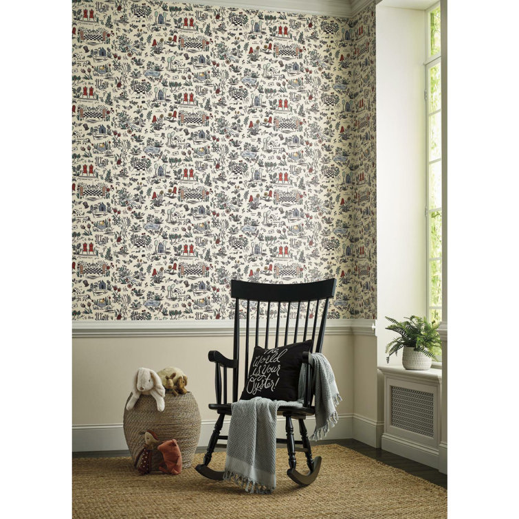 Wonderland Whimsical Illustrations Peel and Stick Wallpaper