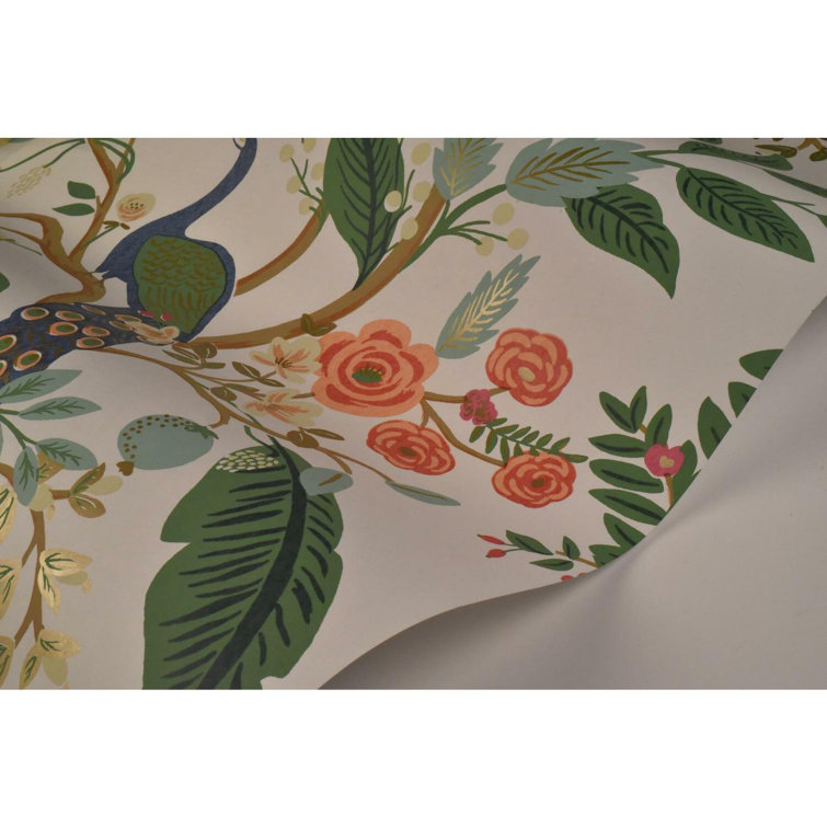 Floral Garden Party Peel and Stick Wallpaper Roll in Multicolor