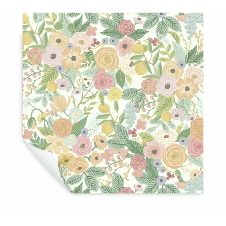 Pastel Floral Peel and Stick Wallpaper Roll