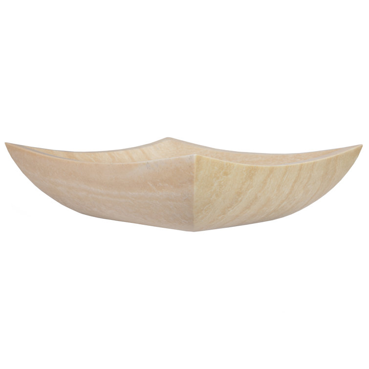 Eden Beige Stone Rectangular Bathroom Sink, 14.75''