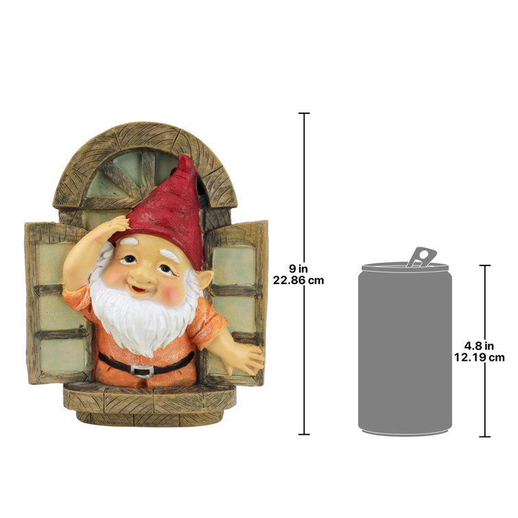 Whimsical Resin Knothole Gnome Tree Sculpture