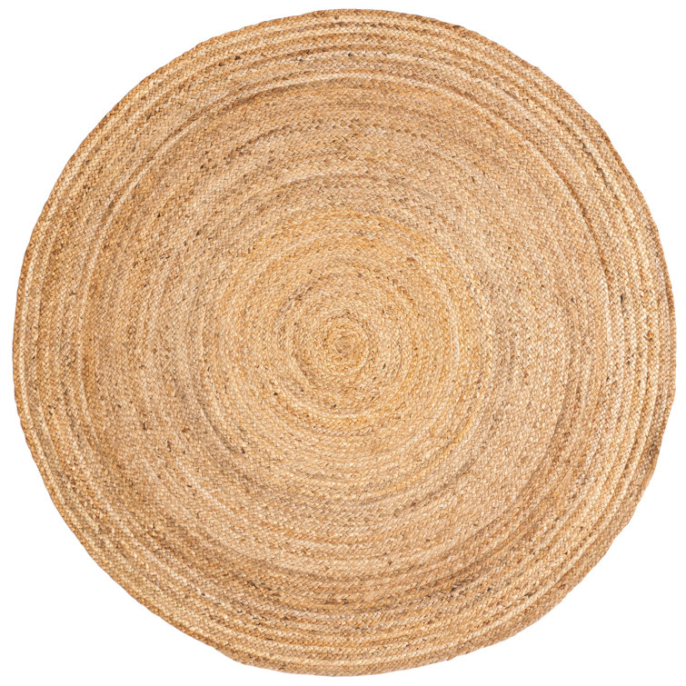 Handmade Natural Jute Braided Round Area Rug, 3 Feet