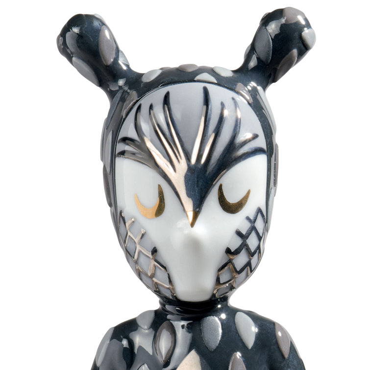 Rolito Designer 11cm Black Porcelain Statue