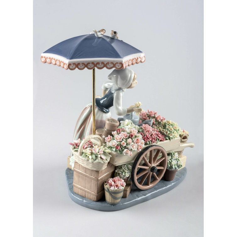 Spring Blossom Elegance Porcelain Woman Figurine