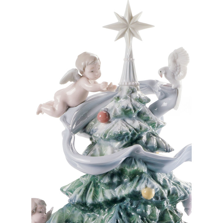 Limited Edition Lladro Porcelain Christmas Tree Sculpture