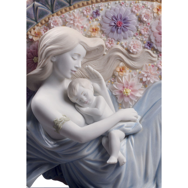 Handmade Blossoming Life Porcelain Mother Figurine by Marco Antonio Noguerón