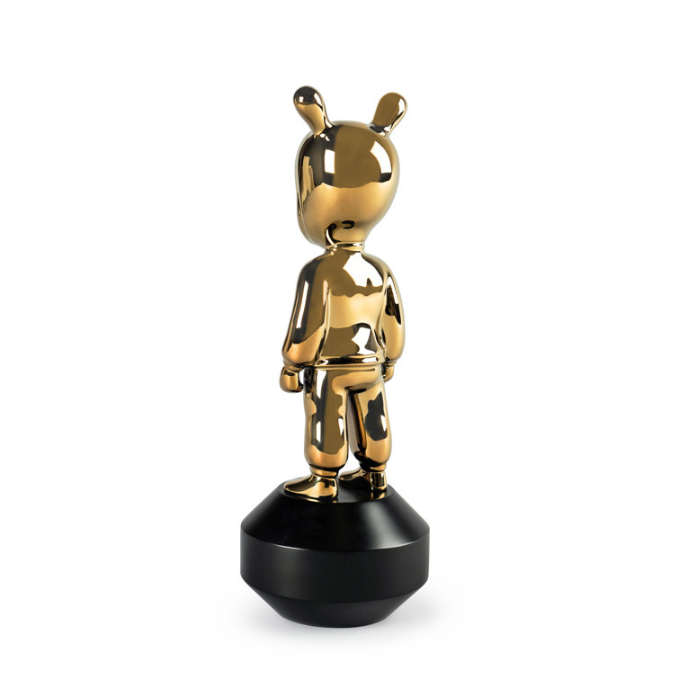 Gold and Black Porcelain Guest Figurine