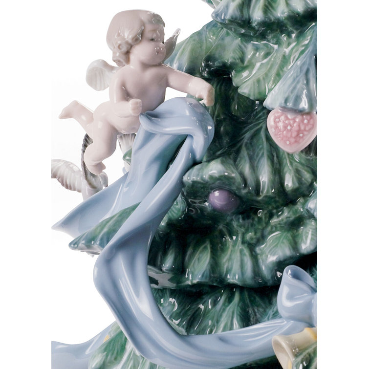 Limited Edition Lladro Porcelain Christmas Tree Sculpture