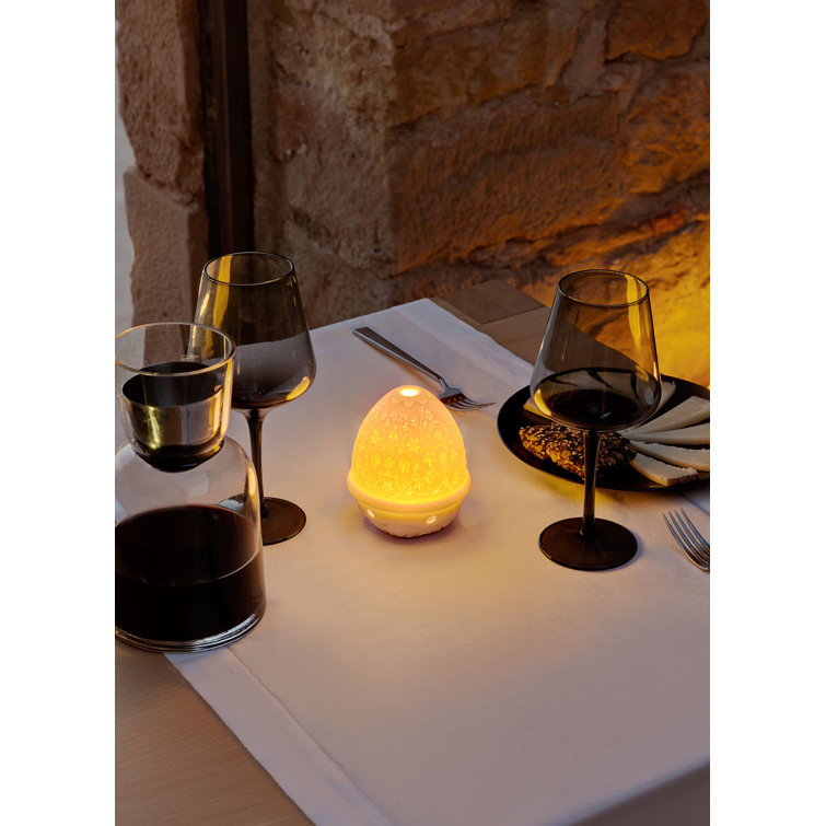 Serene Om 4.75" Ceramic Lithophane Votive Light
