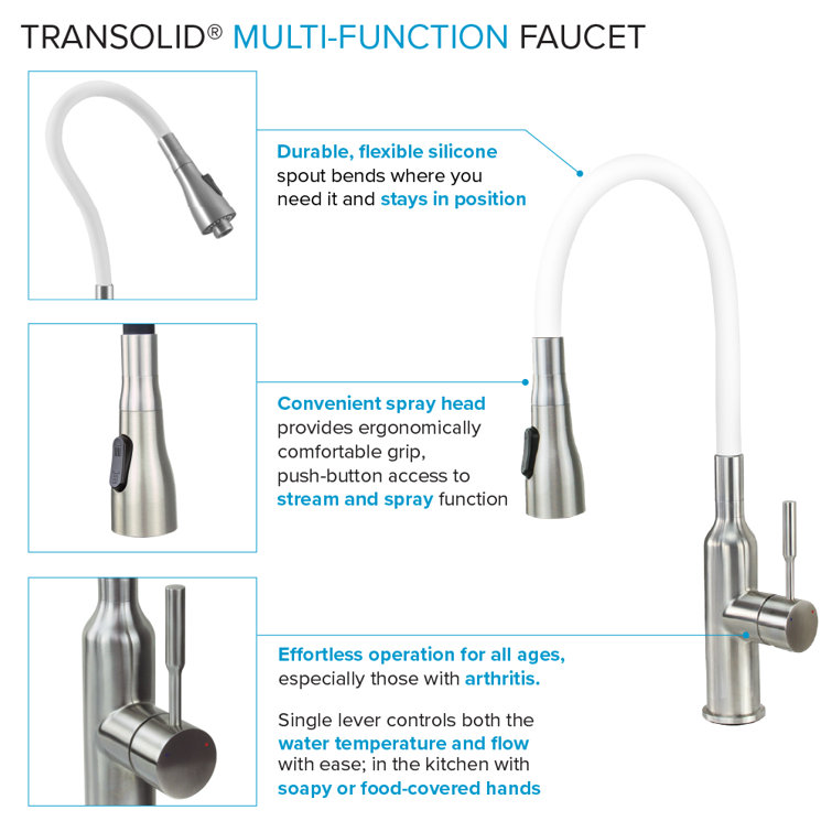 24-Inch White Freestanding Stainless Steel Laundry Sink with Faucet