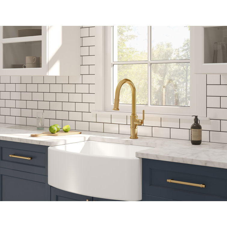 Kinzie Brushed Bronze Single Handle Pull-Down Kitchen Faucet
