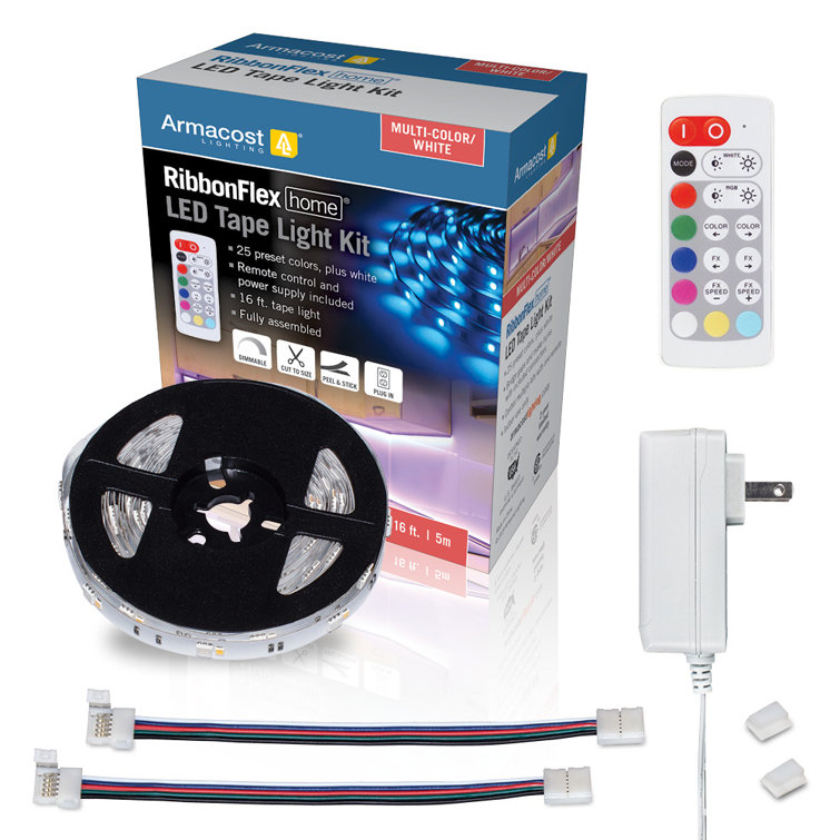 16 ft Multicolor LED Strip Light Kit with Remote
