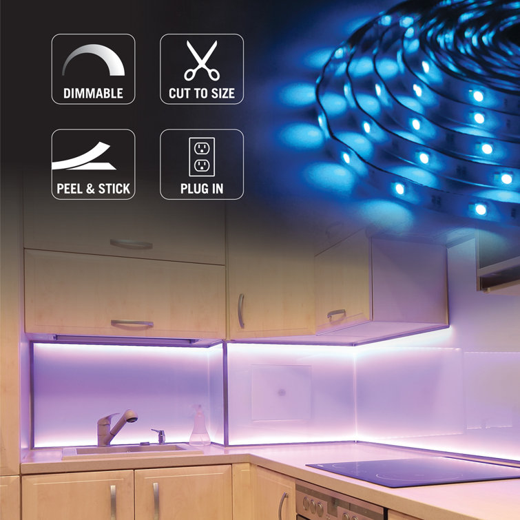 16 ft Multicolor LED Strip Light Kit with Remote