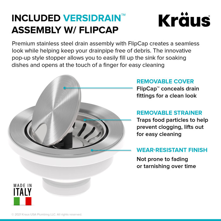 Kraus Bellucci 30'' White Granite Composite Undermount Kitchen Sink with Accessories