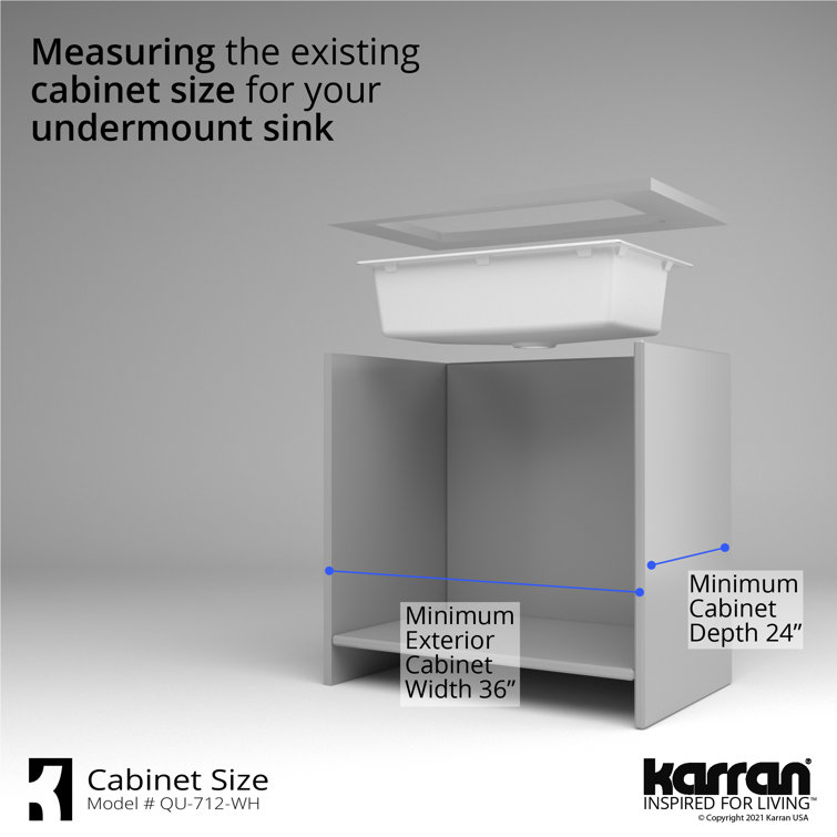 White Quartz Composite Undermount Single Bowl Kitchen Sink