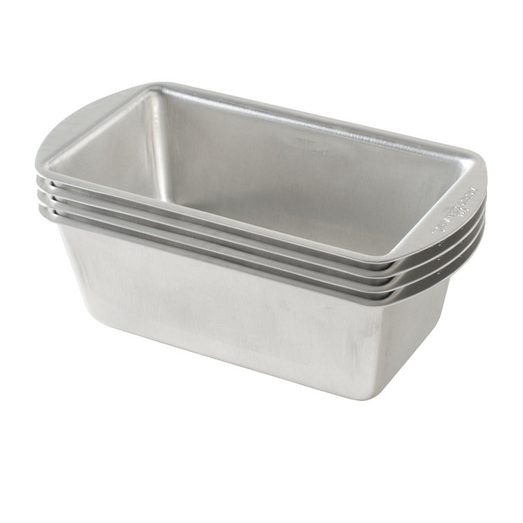 Mini Silver Aluminum Non-stick Loaf Pans - Set of 4
