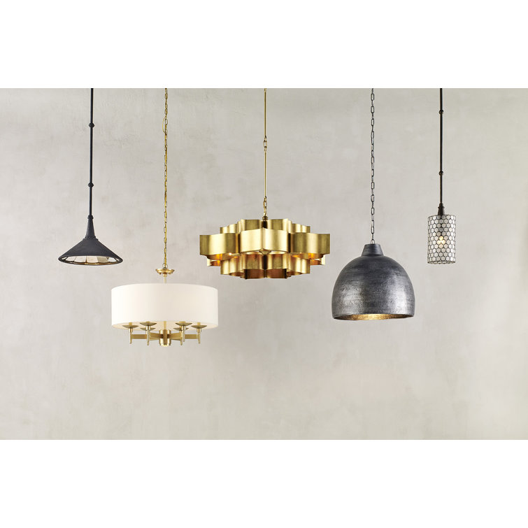 Blackened Steel Industrial Bowl Pendant Light