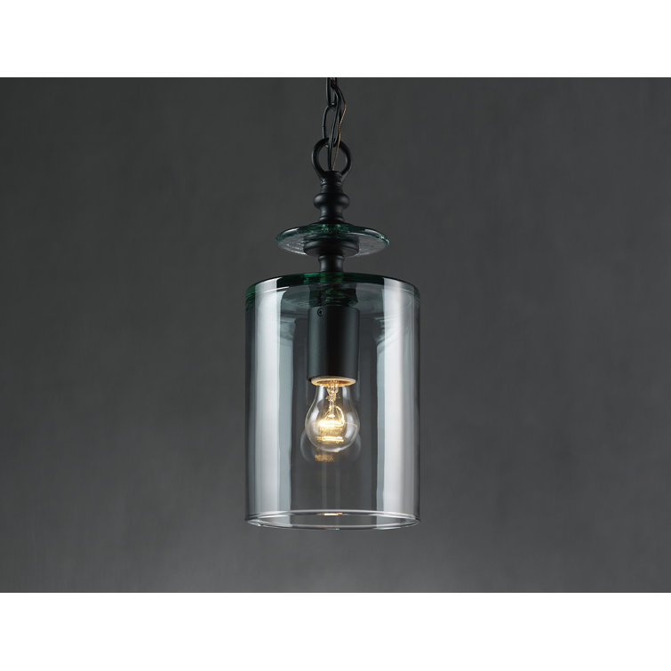 Panorama Satin Black 1-Light Industrial Mini Pendant